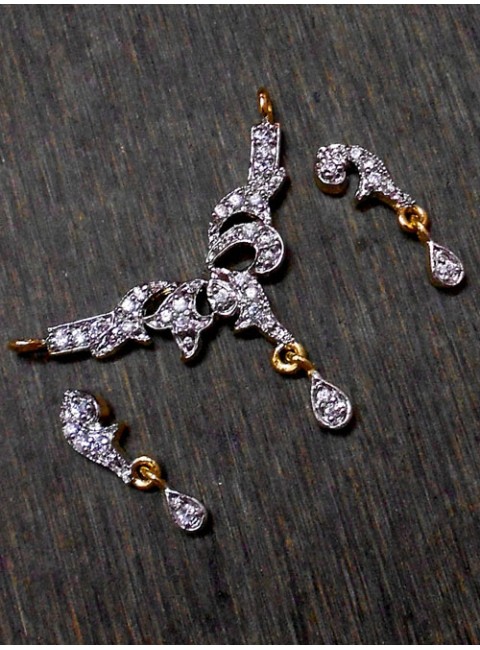 CZ Pendant With Earrings